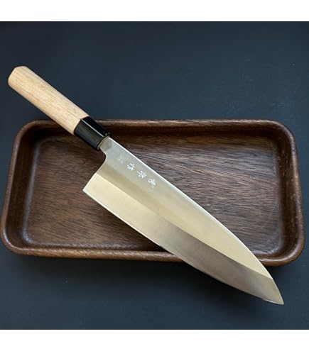 Amazon | 鏡面仕上げ VG10号本焼出刃包丁 八角柄 人工象牙柄 真空焼き