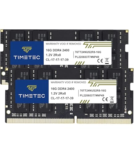 Crucial 32GB Kit (16GBx2) DDR4 2400 MT/s (PC4-19200) DR x8 SODIMM