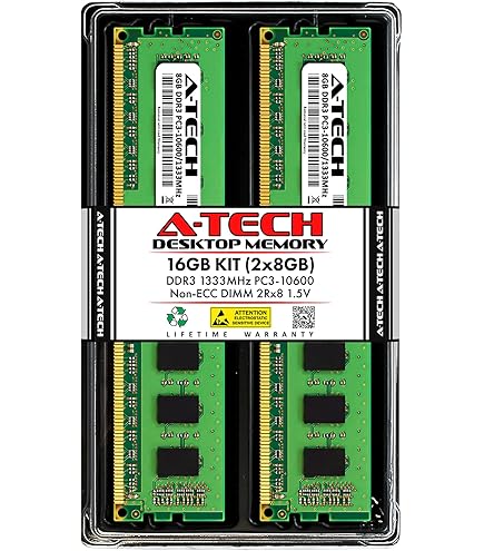 RASALAS 16GB DDR4 2133MHz PC4-17000 Non-ECC Unbuffered 1.2V CL15