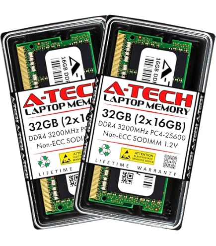 A-Tech 32GB DDR5 5600MHz PC5-44800 CL46 SODIMM 2Rx8 Dual Rank 1.1V