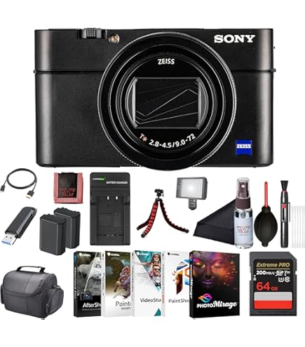 Amazon.com : Sony RX100 VII Premium Compact Camera with Grip and 2