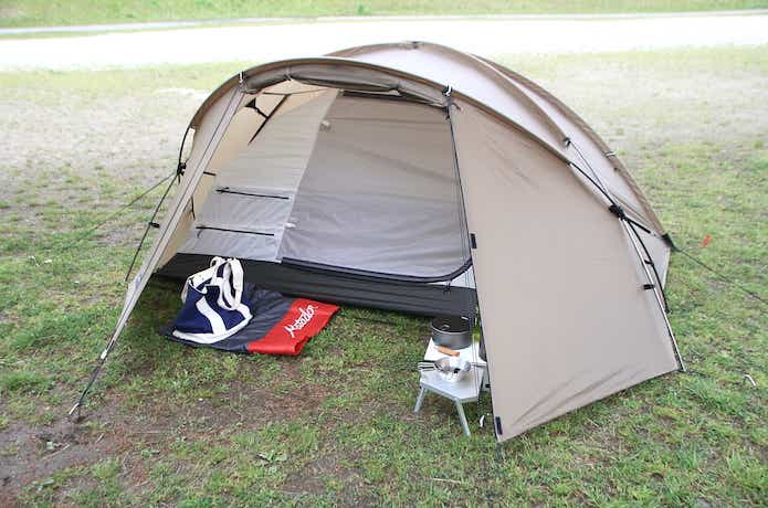 スノーピークの新作テント『ミニッツドームPro.air1』設営レポート
