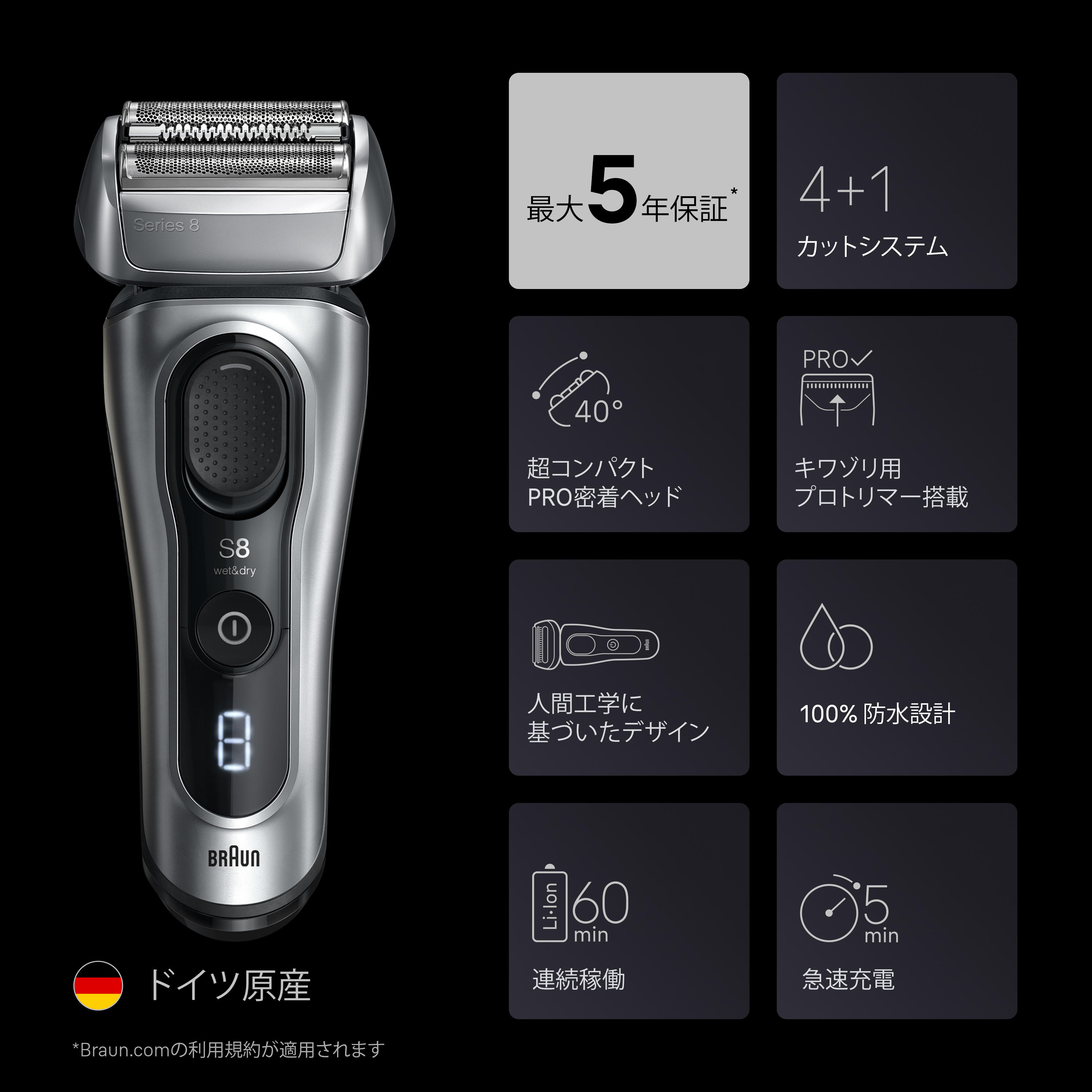 ブラウン電気シェーバーシリーズ8 |Braun JP