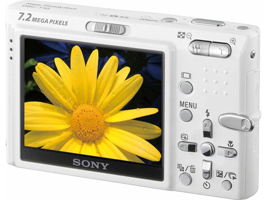 Sony Cyber-shot DSC-T10 (White) 7.2-megapixel digital camera