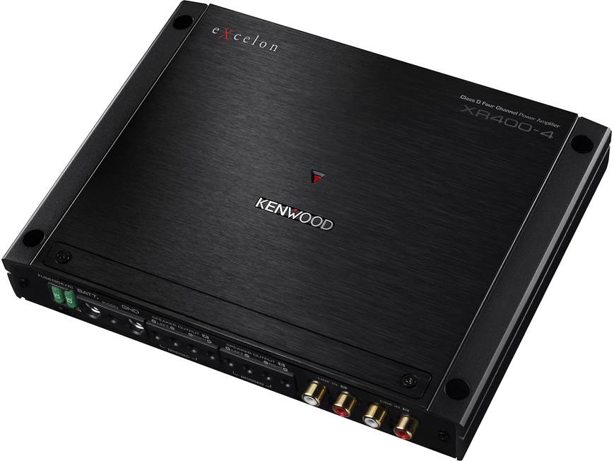 Kenwood Excelon XR400-4 4-channel car amplifier — 75 watts RMS x 4