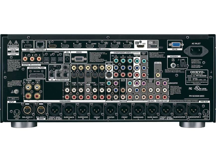 Onkyo PR-SC5509 Home theater preamp/processor at Crutchfield