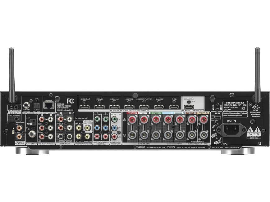 Marantz NR1608 7.2-channel home theater receiver with Wi-Fi