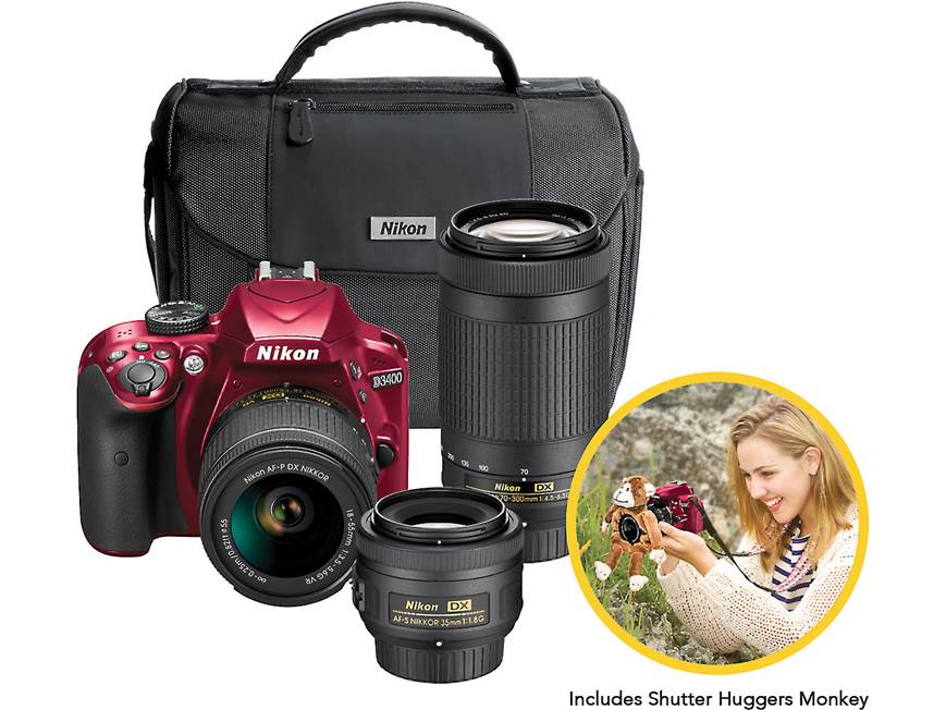 Nikon D3400 Triple Lens Parent's Kit 24.2-megapixel digital SLR