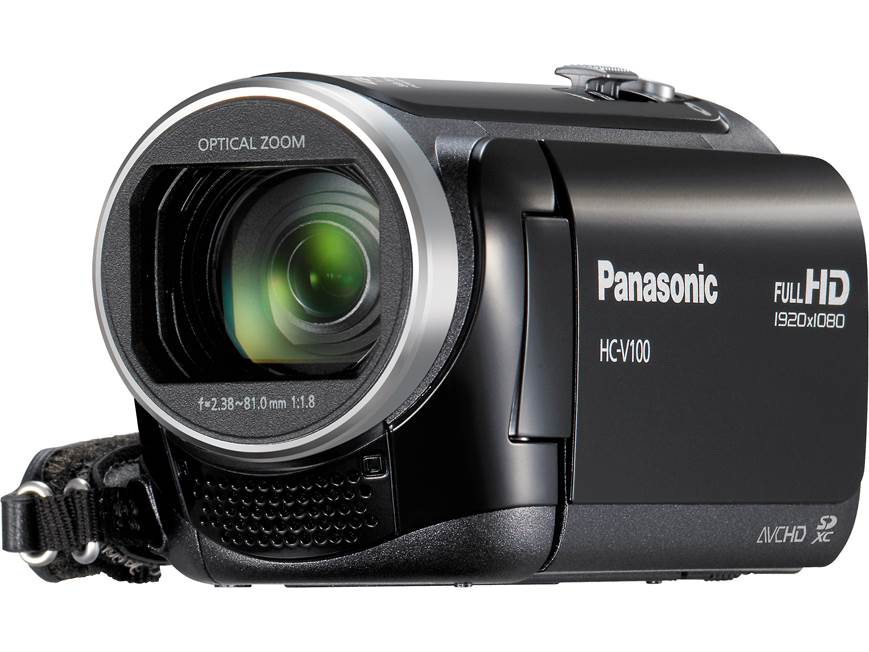 Panasonic HC-V100M HD camcorder with 16GB of flash memory at