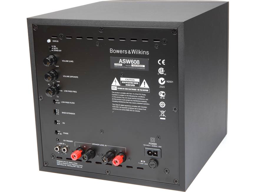 Bowers & Wilkins ASW608 (Black) Compact powered subwoofer (Black