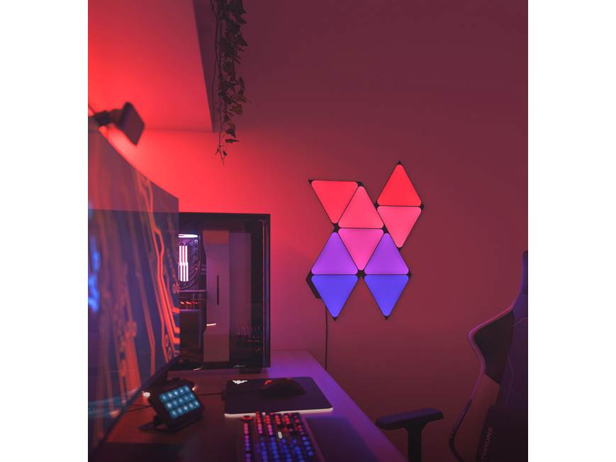 Nanoleaf Shapes Ultra Black Triangles Smarter Kit Base kit with 9