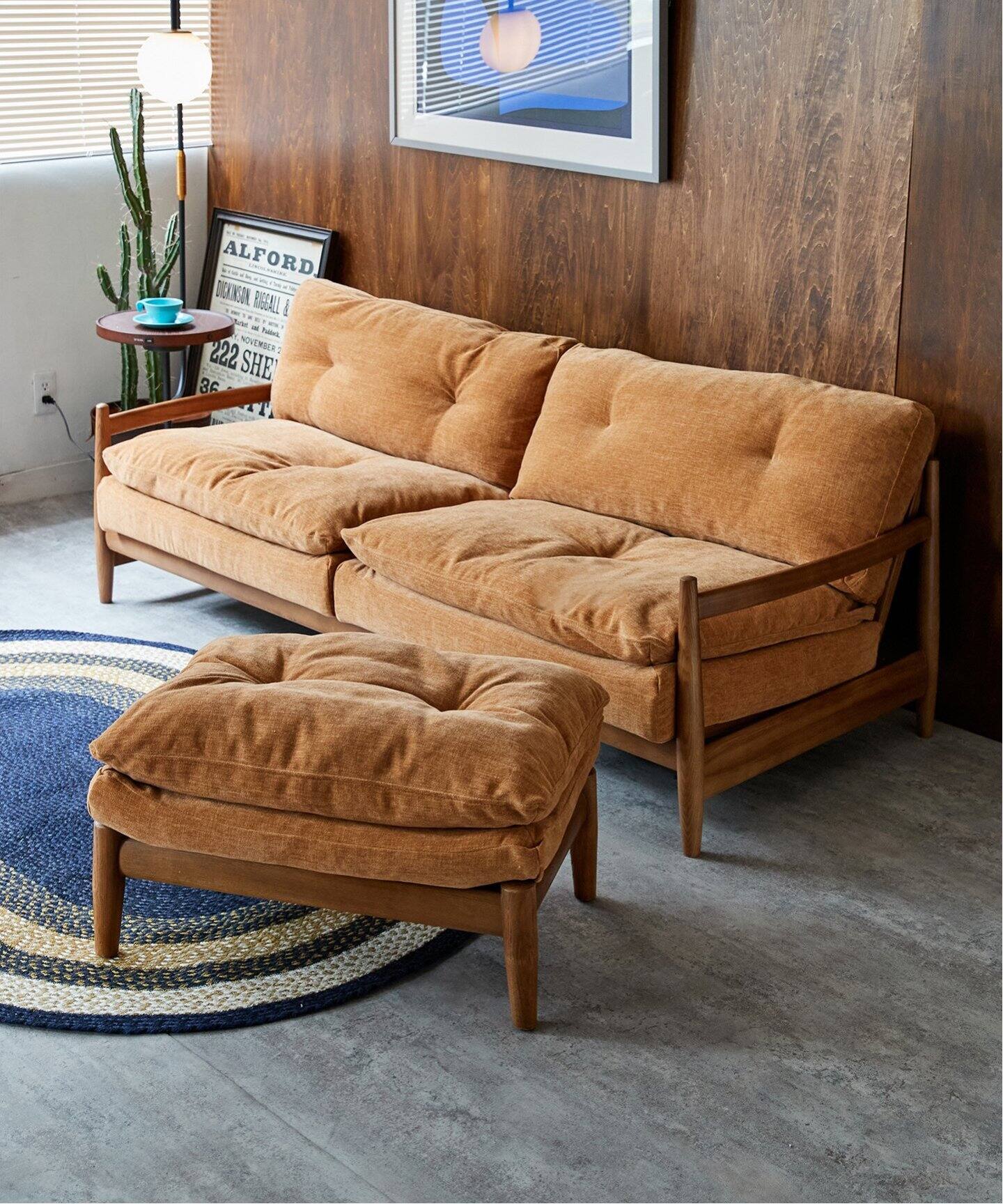 MADEIRA OTTOMAN (NTR/MT) マデイラ オットマン マスタード（ソファ