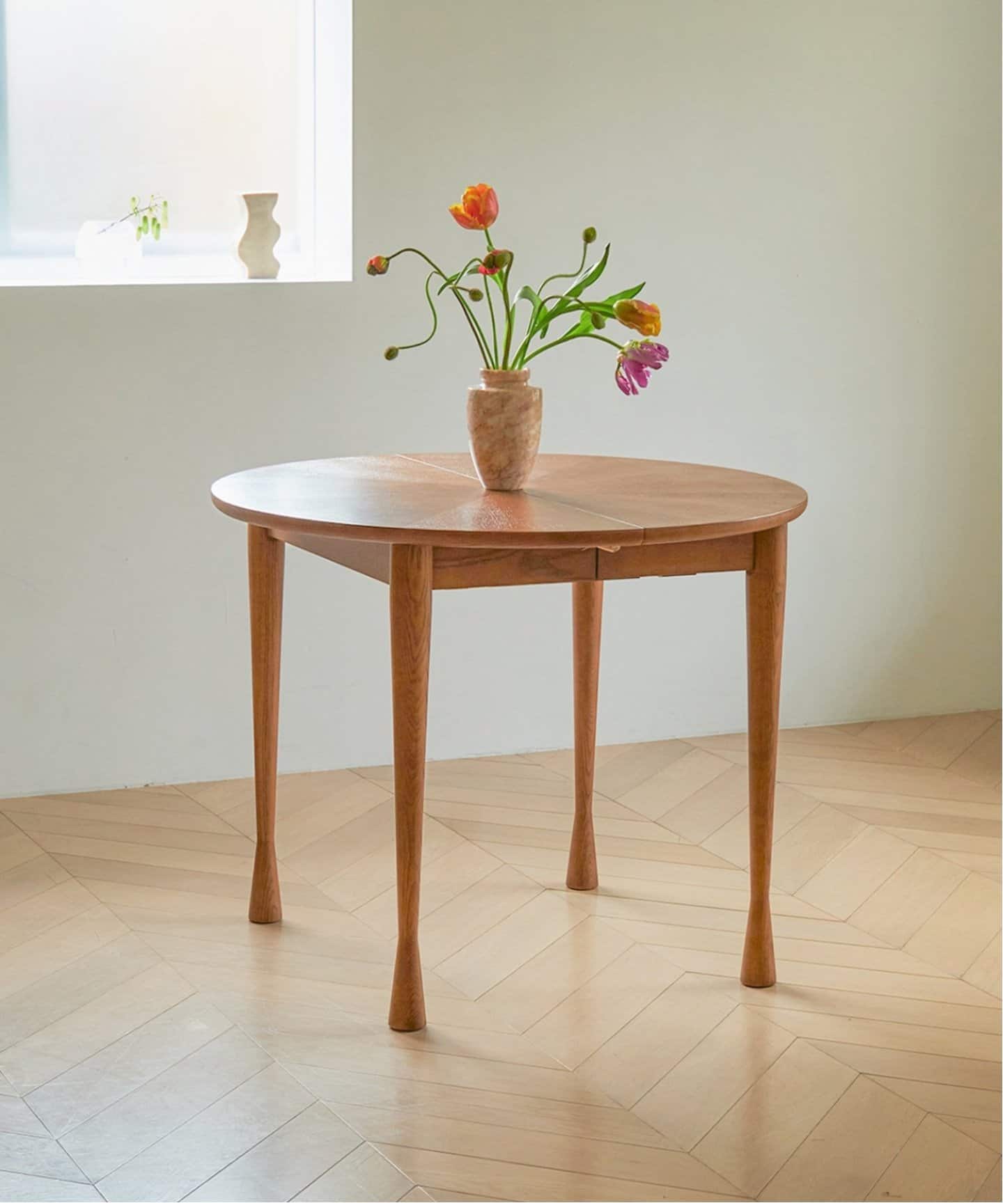 大型商品》AROS ROUND TABLE brown アロス ラウンド テーブル ブラウン