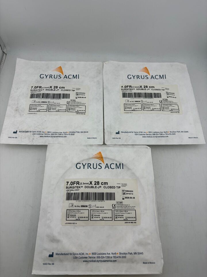 Used GYRUS ACMI 5204200 SURGITEK® DOUBLE-J® CLOSED TIP Disposables