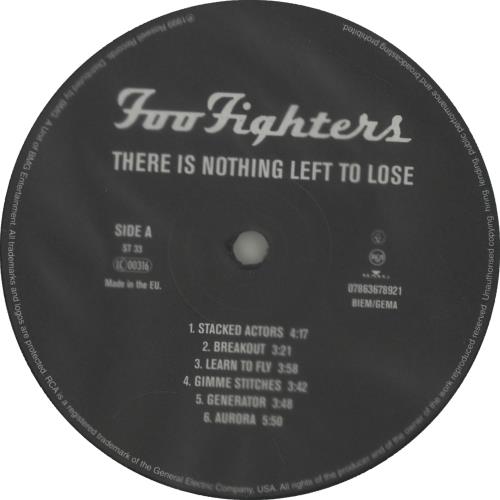 Foo Fighters There Is Nothing Left To Lose UK vinyl LP album (LP