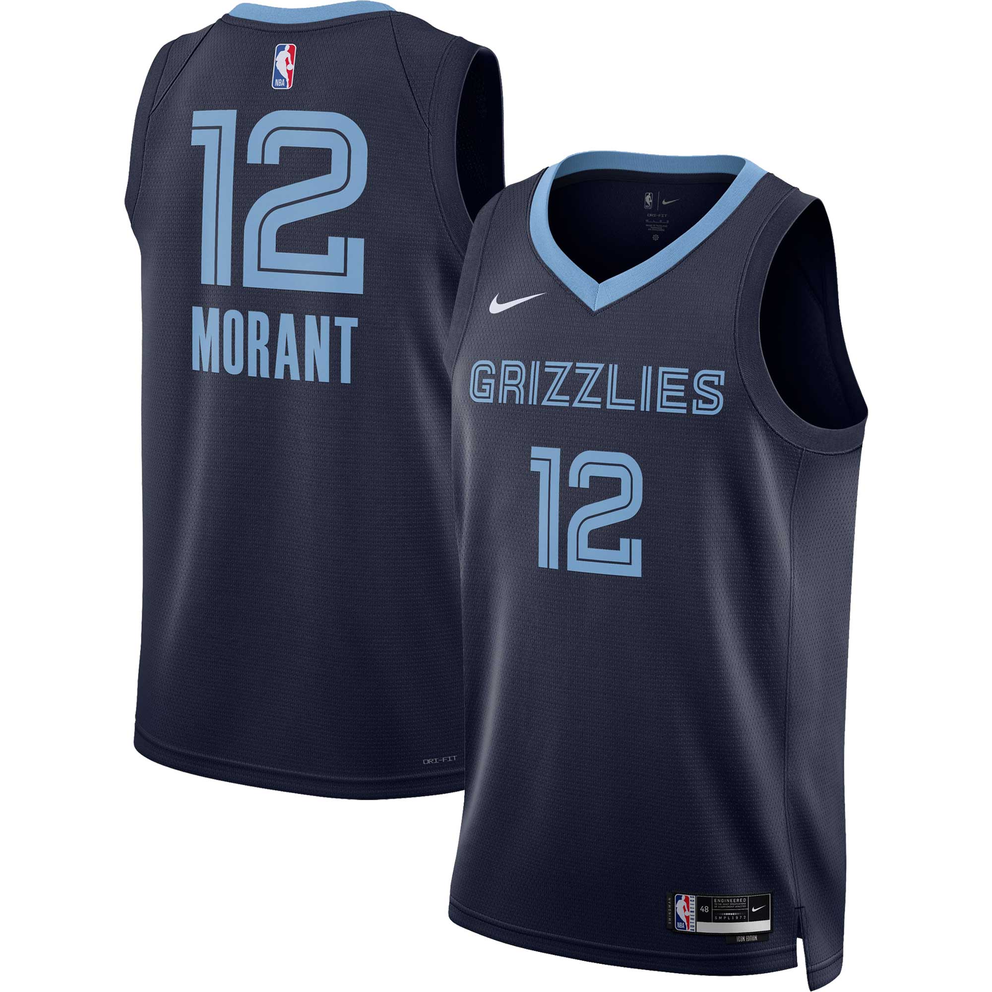 Unisex Nike Ja Morant Navy Memphis Grizzlies Swingman Jersey