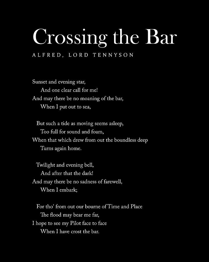 Crossing The Bar - Alfred Lord Tennyson Poem - Literature
