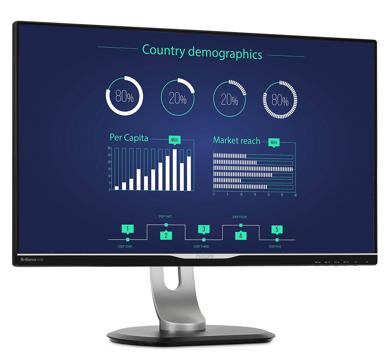 Brilliance USB-C ドック搭載液晶モニター 258B6QUEB/11 | Philips