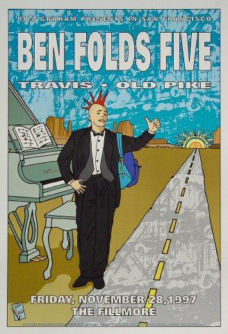 Ben Folds Five Vintage Concert Proof from Fillmore Auditorium, Nov