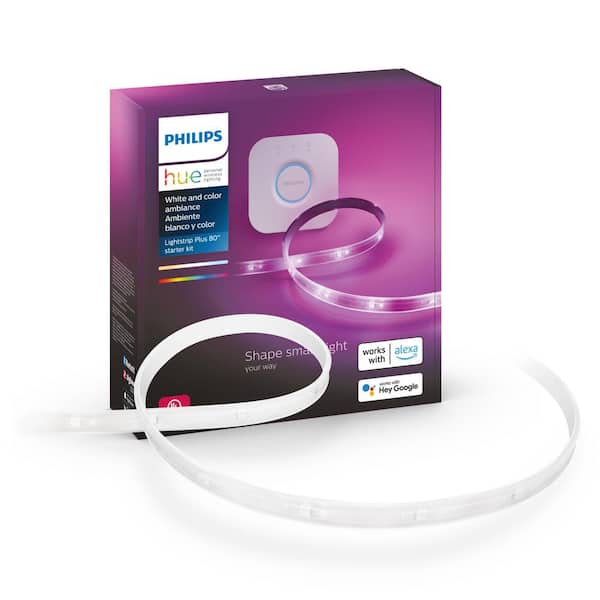 Philips Hue 6.6 ft. LED Smart Color Changing Strip Light Starter