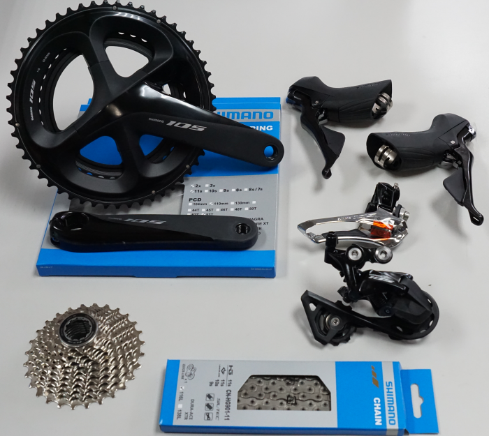 Shimano 105 ＆ キットデザイン カーボンホイールで、Tern Surge