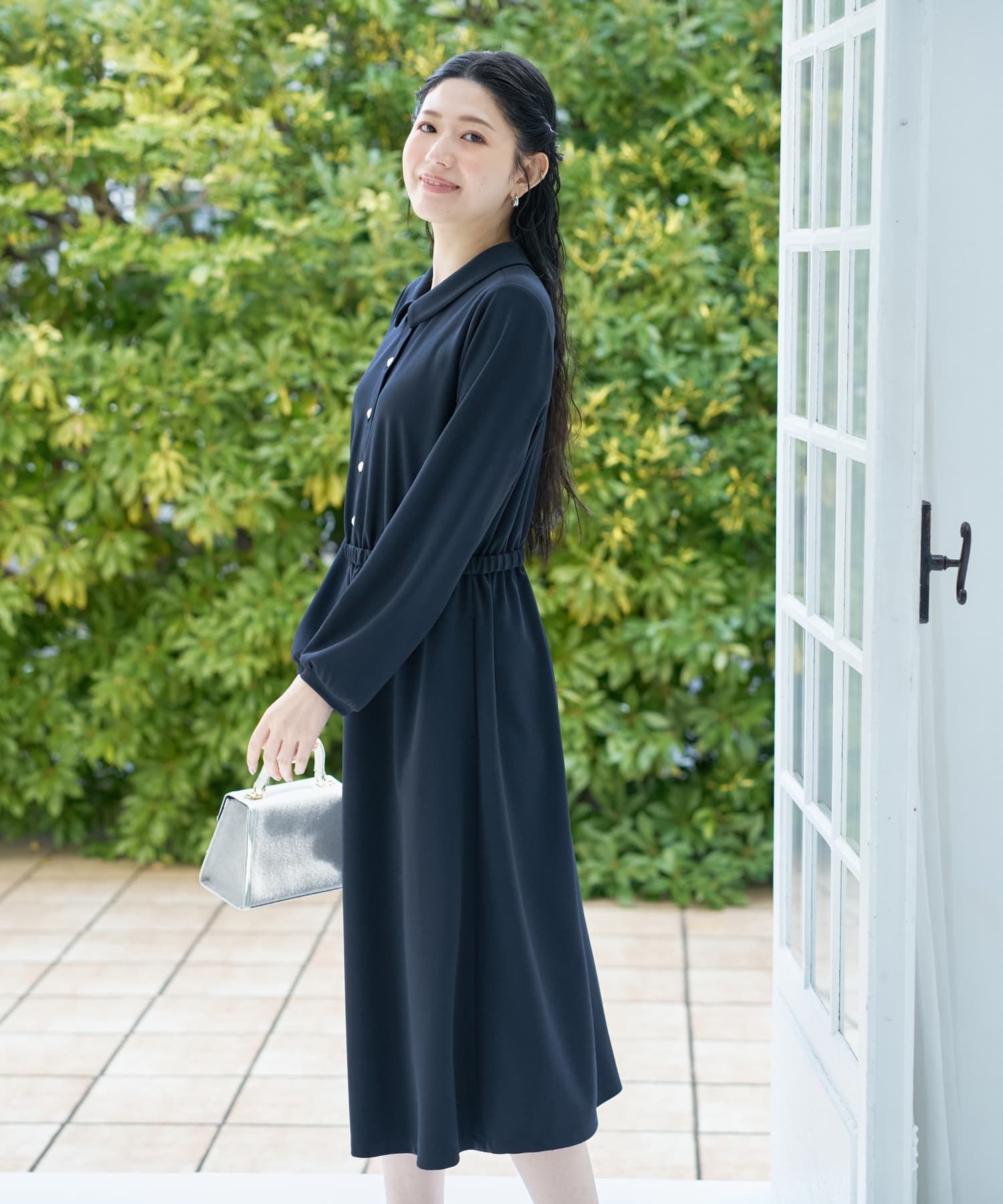 ウエストギャザーワンピース【CoC by CARA O CRUZ】|キャラ・オ