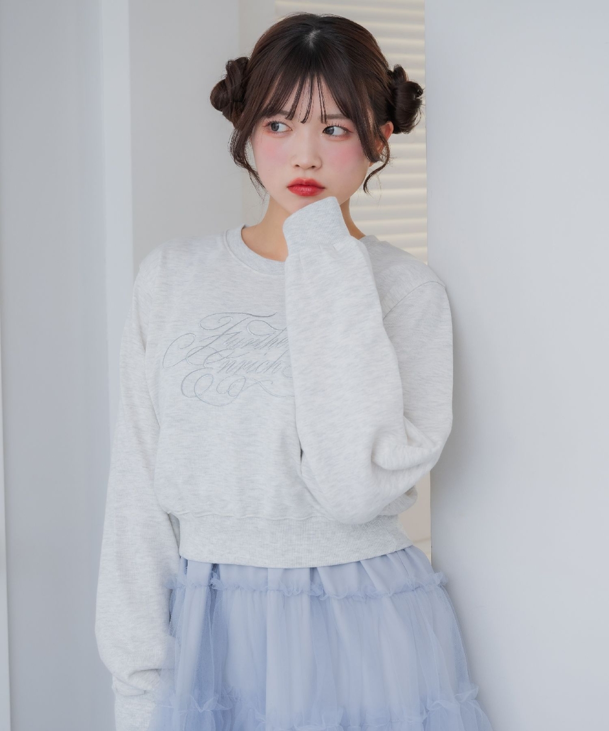 ラメ刺繍ロゴトレーナー|ems excite | RETRO GIRL ONLINE STORE レトロ