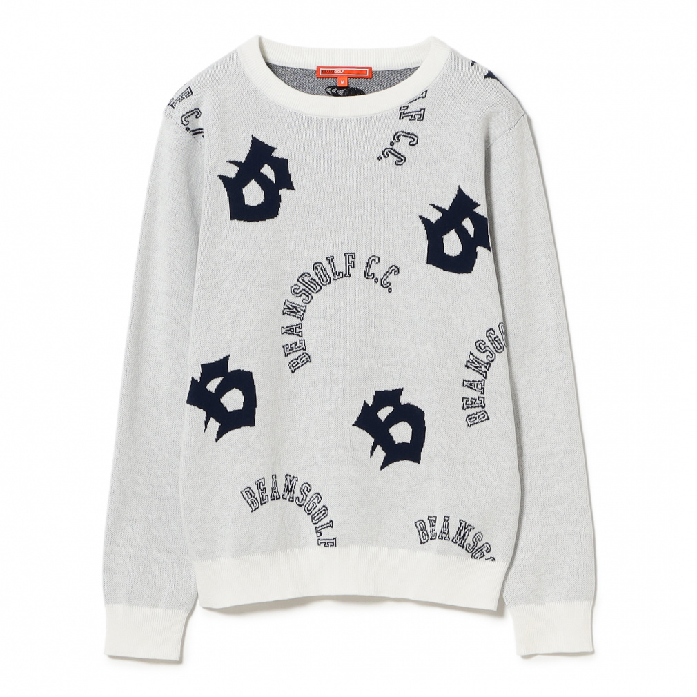 ビームスゴルフ レディース ゴルフウェア 長袖セーター 秋 冬 ORANGE