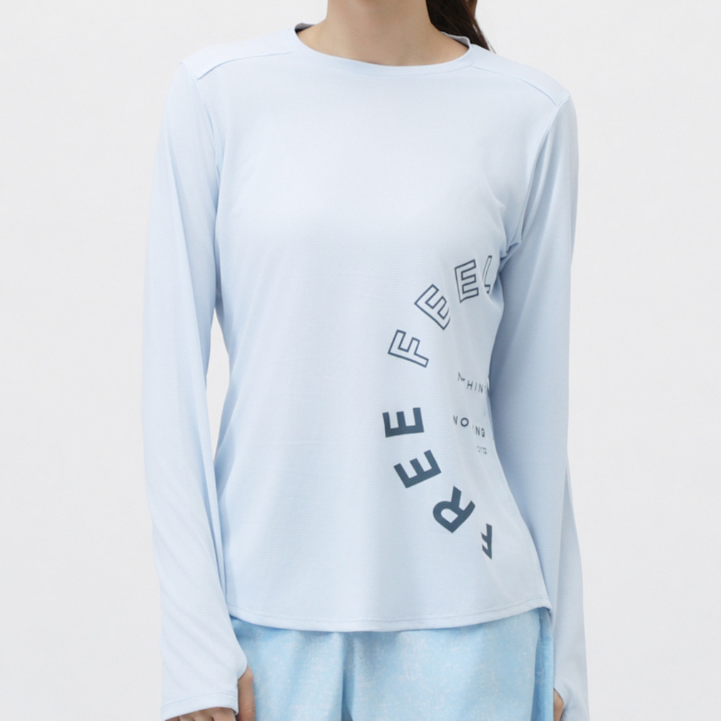 ティゴラ レディス 陸上/ランニング 長袖Tシャツ サイドロゴ