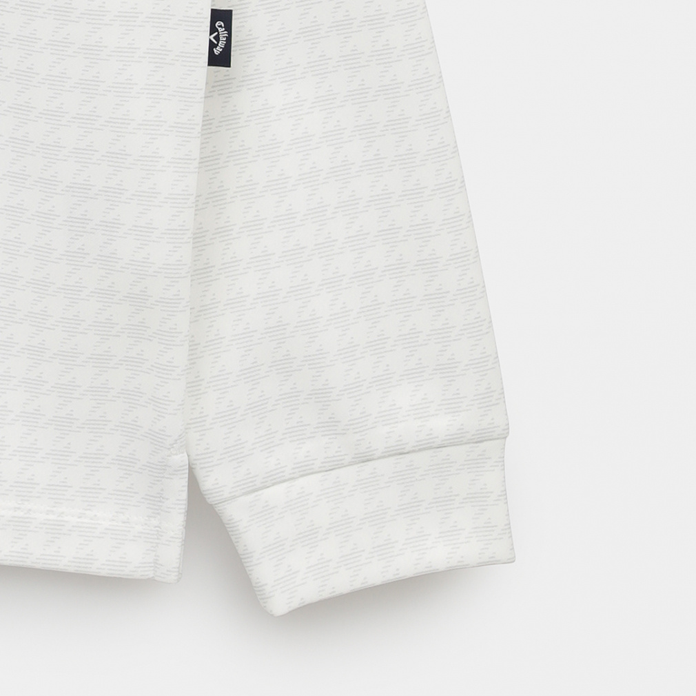 キャロウェイ ゴルフウェア 半袖シャツ 秋 冬 千鳥プリント裏起毛長袖