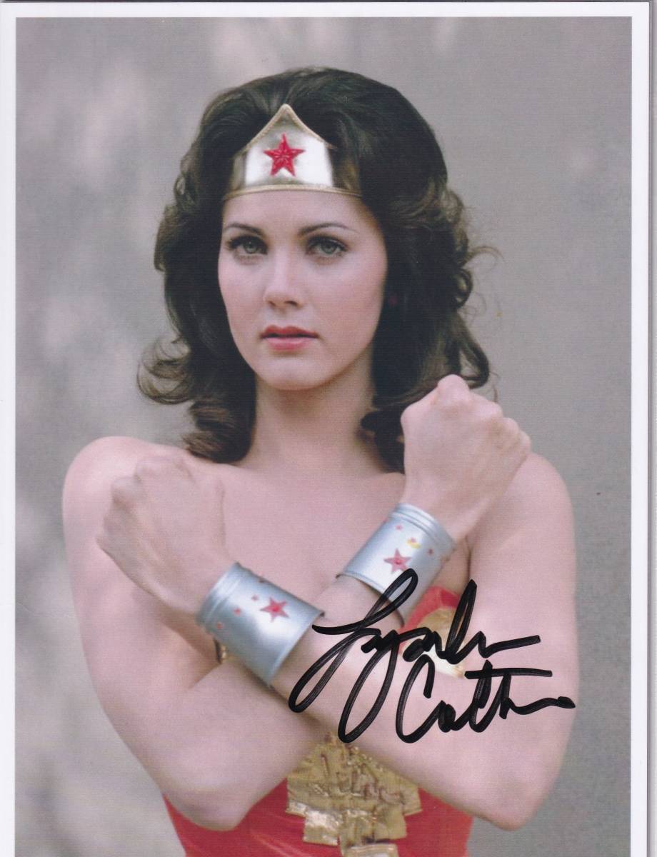 リンダカーター直筆サイン入り2Lサイズ写真…ワンダー・ウーマン…