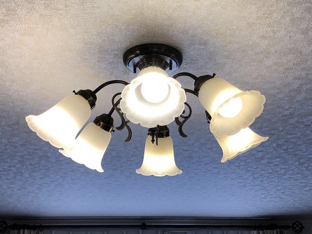 KOIZUMI コイズミ ヴィンテージ 6灯 シャンデリア アンティーク調 洋風