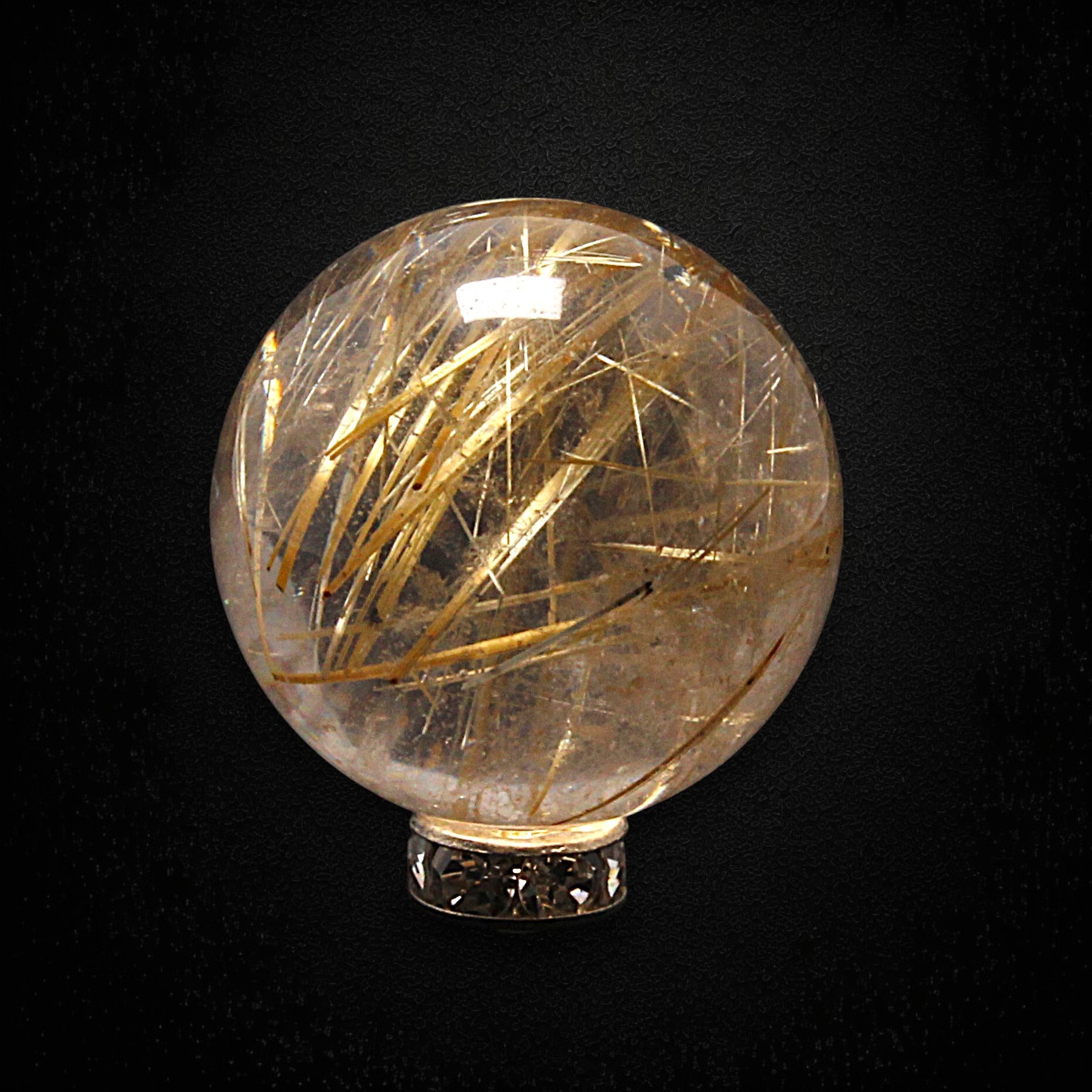 金針の数がハンパない］一点物 ゴールド タイチンルチル スフィア