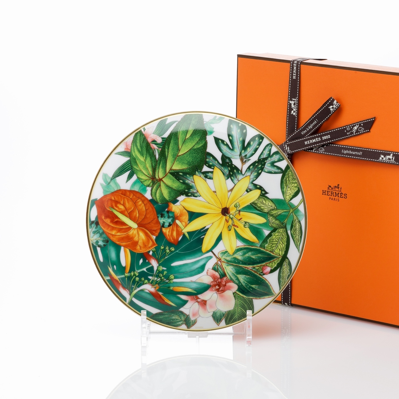 HERMES エルメス パシフォリア デザートプレート 21cm パシフローラ 名