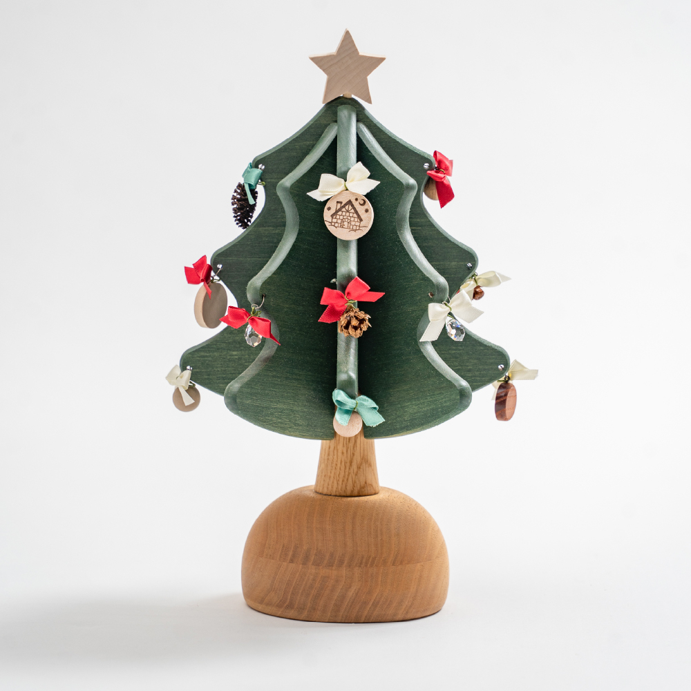 オークヴィレッジ オルゴールツリー プチ クリスマスツリー 日本製