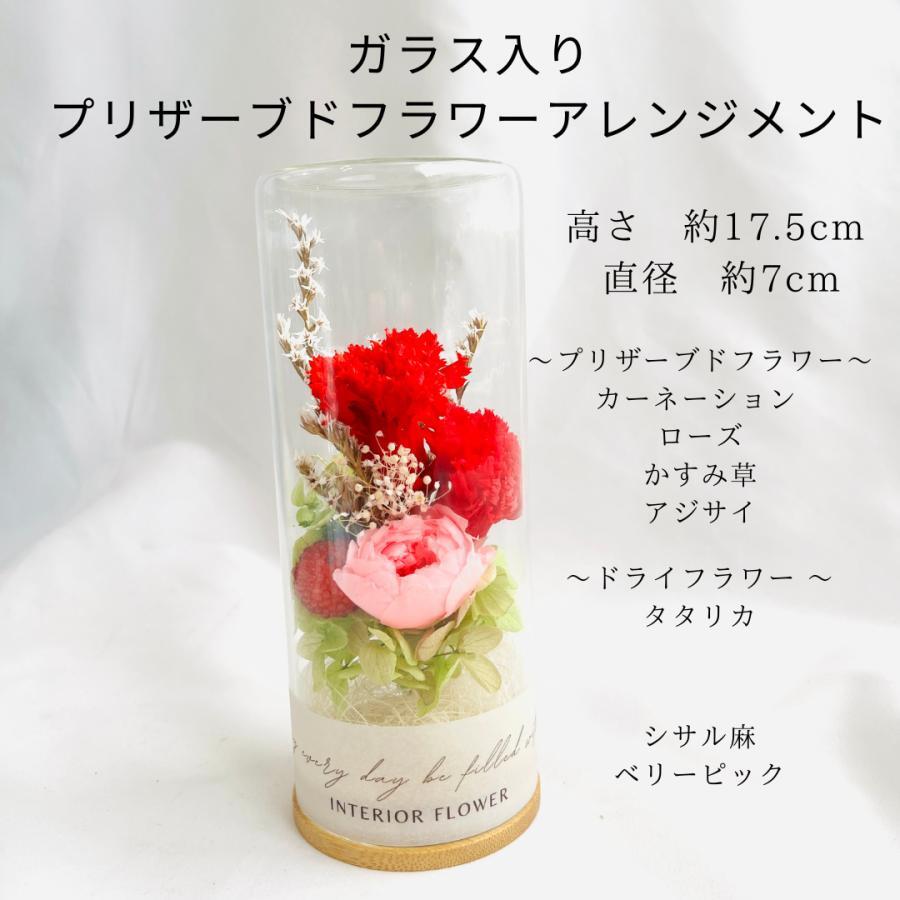 プリザーブドフラワー ガラスボトルケース 母の日 プレゼント