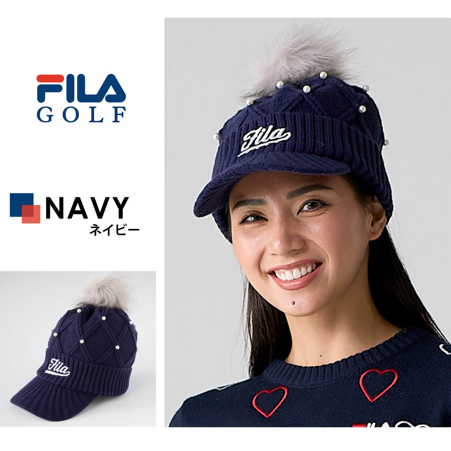FILA GOLF フィラゴルフ ゴルフウェア ニット帽 レディース ブランド
