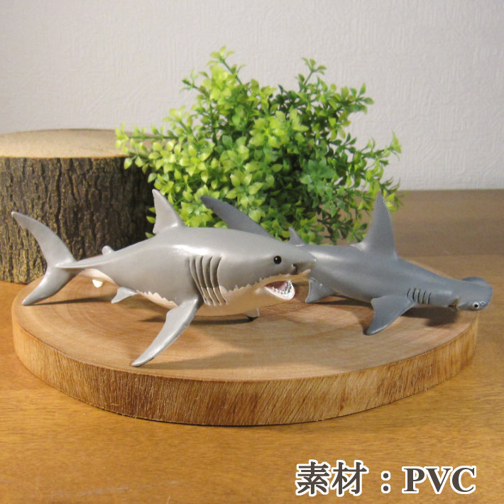 動物 置物 リアル ミニチュア サメの置物 ホオジョロザメ シュモクザメ