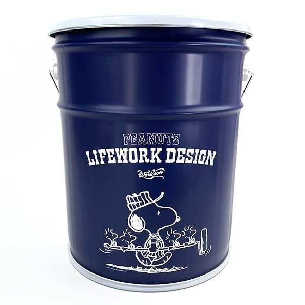 スヌーピー WSP ぺール缶スツール 収納 椅子 Workson DIY ネイビー