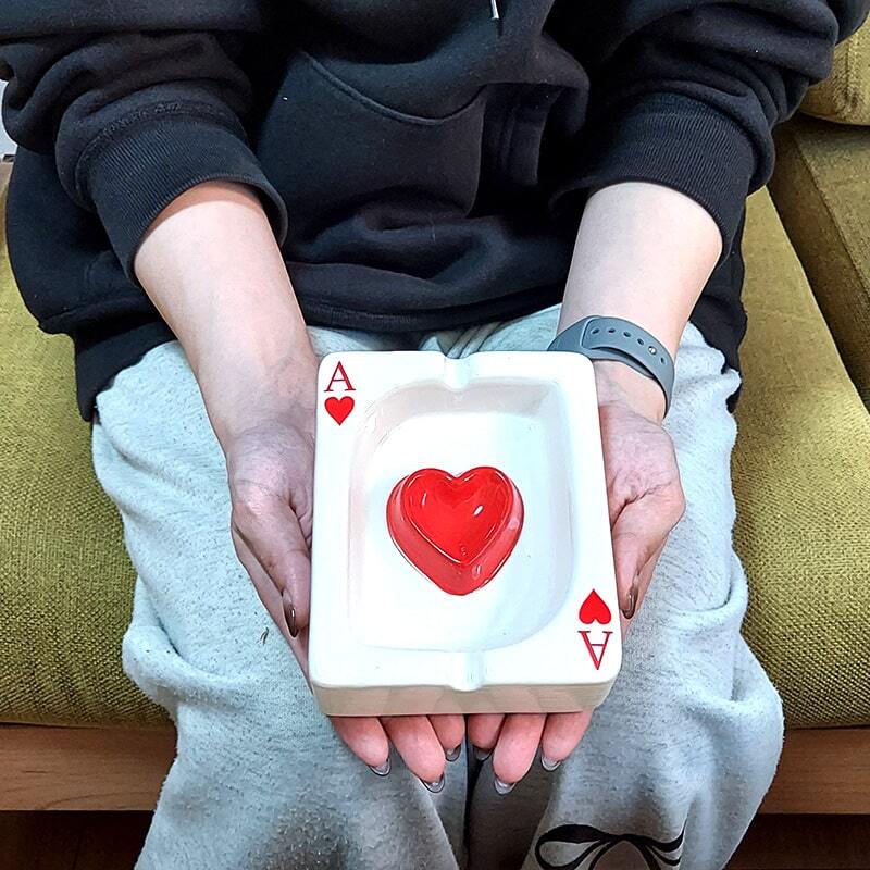 卓上灰皿 ハート トランプ 面白い おしゃれ 喫煙具 ユニーク