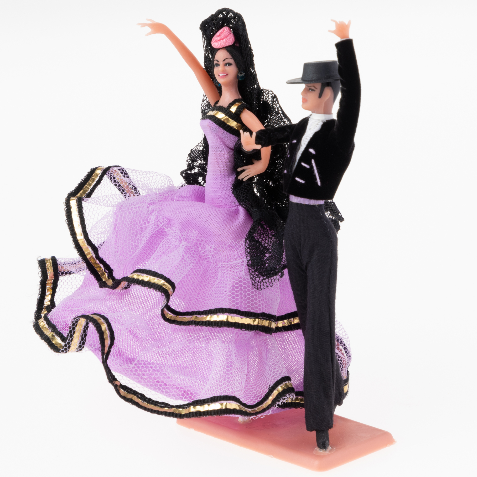 スペイン製 フラメンコドール バイオレット 紫 フラメンコ衣装 ペア