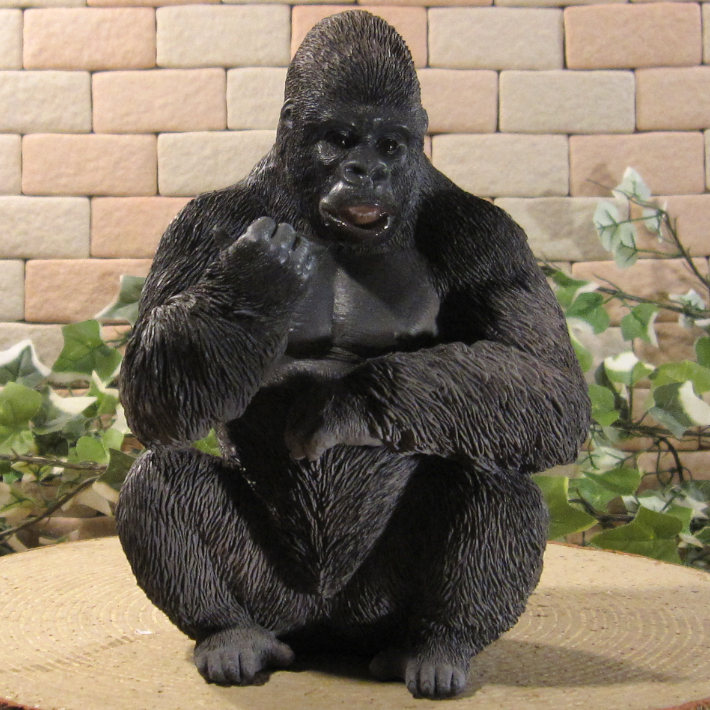 動物 置物 リアル ゴリラ グッジョブ！ 猿 アニマルオブジェ ガーデン