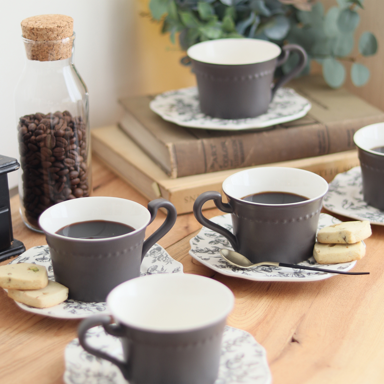 ルティーネ カップ＆ソーサー5客セット 陶器 コーヒーカップ/ティー