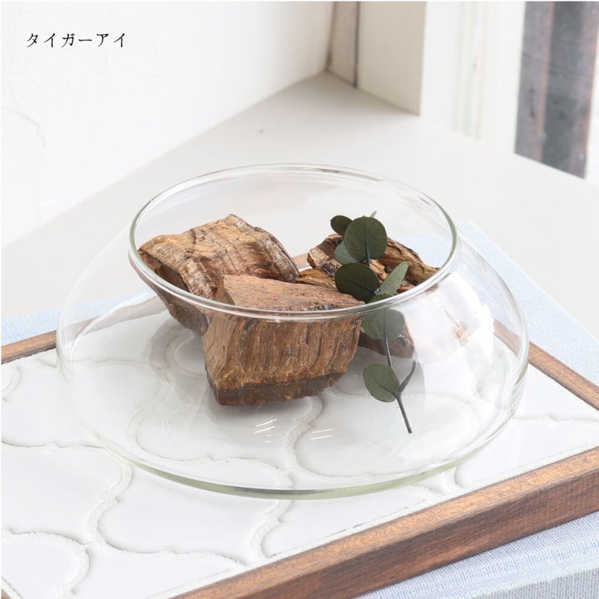 天然石 浄化セット ラフストーン リサイクルガラス ユーカリ付 癒し