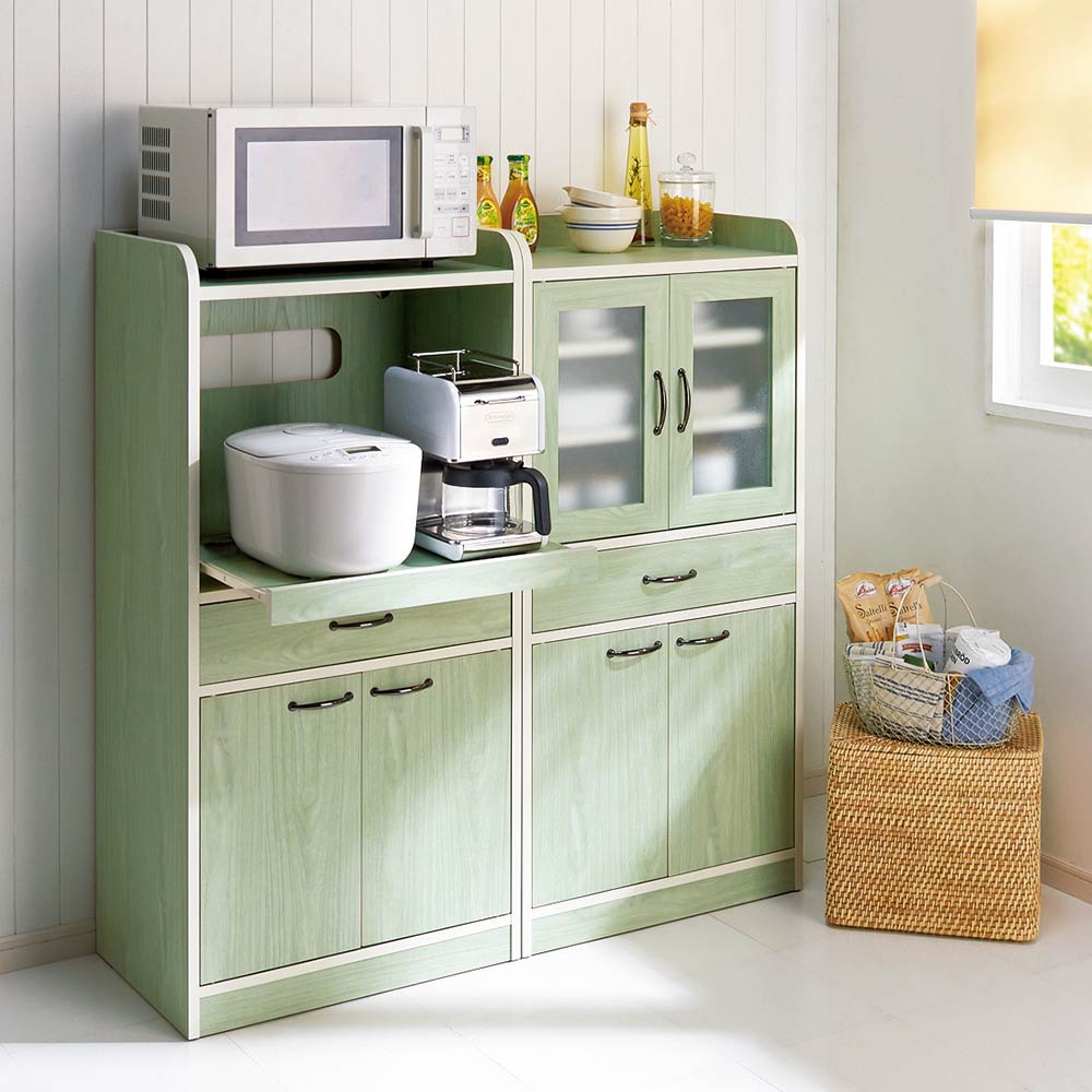 キッチン収納ミニ食器棚シリーズ レンジ台大（高さ120.5cm） 通販