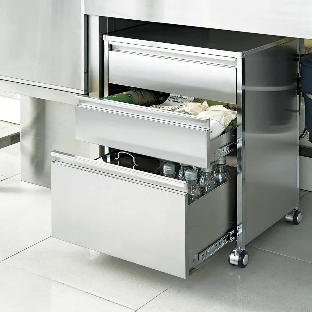 ステンレスシンク下収納 引き出し収納 ワイドタイプ 通販 - ディノス