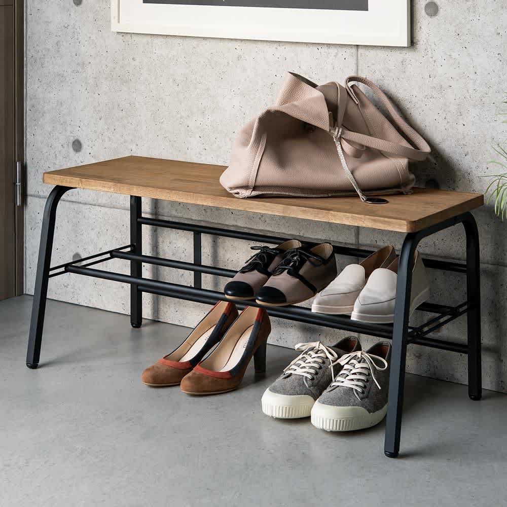 ラバーウッド玄関ベンチ 幅85cm 通販 - ディノス