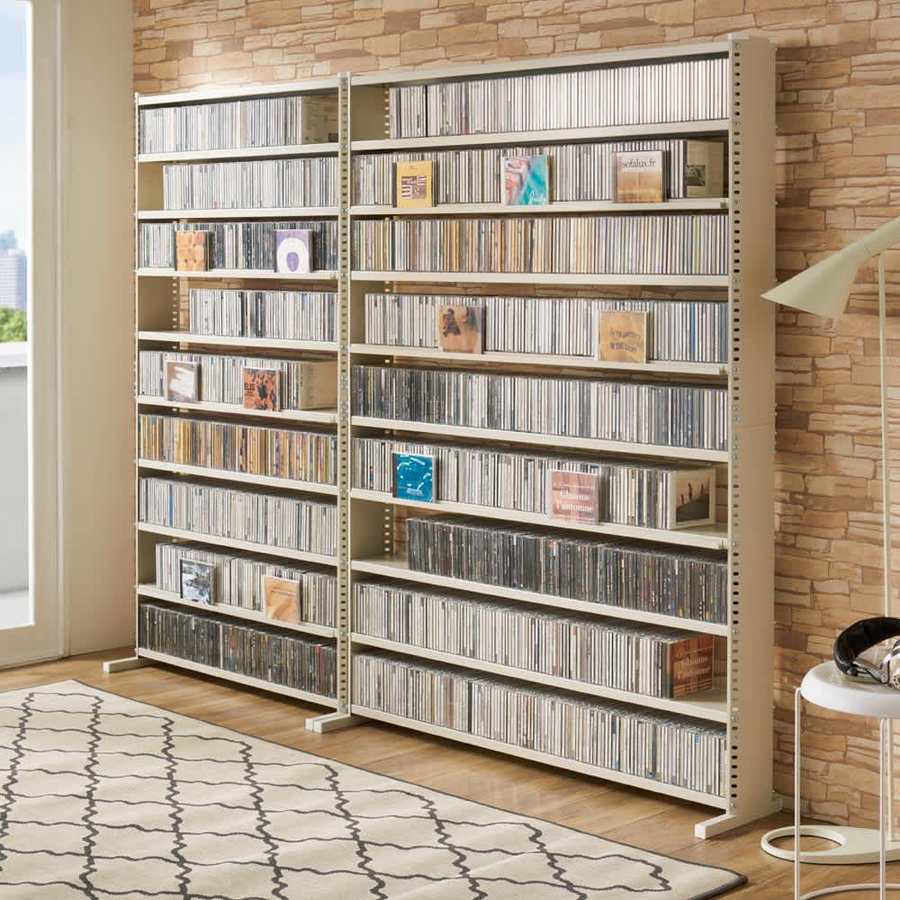 たっぷり収納！スチールラック スタンド式 CD用 幅120cm 通販 - ディノス