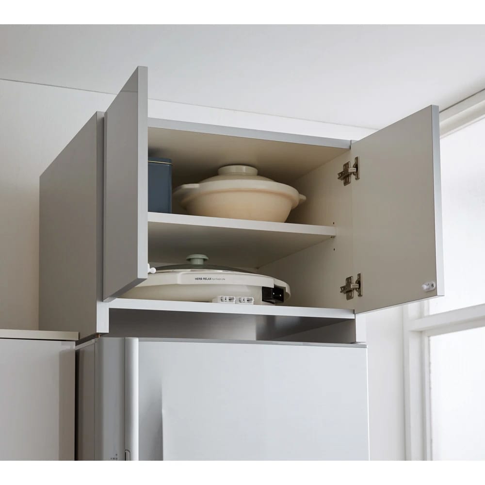 組立不要 光沢仕上げ冷蔵庫上置き 奥行35.5高さ45.5cm 通販 - ディノス