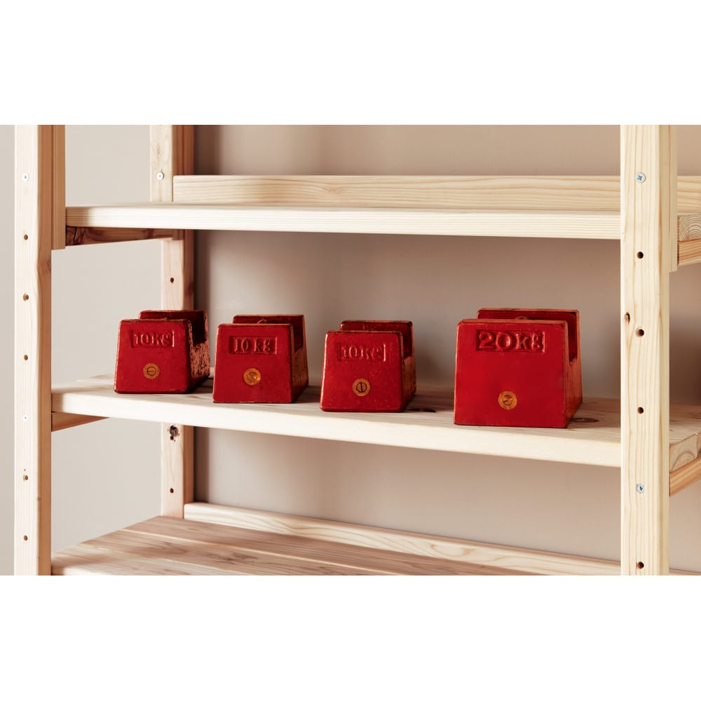 国産杉頑丈突っ張りラック（本棚） 幅99cm奥行22cm 通販 - ディノス